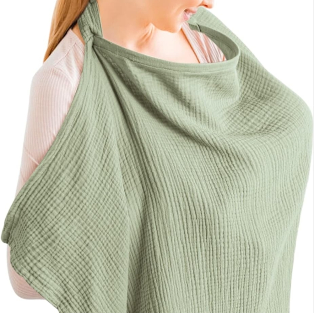 Konssy Muslin Nursing Cover Sage Green